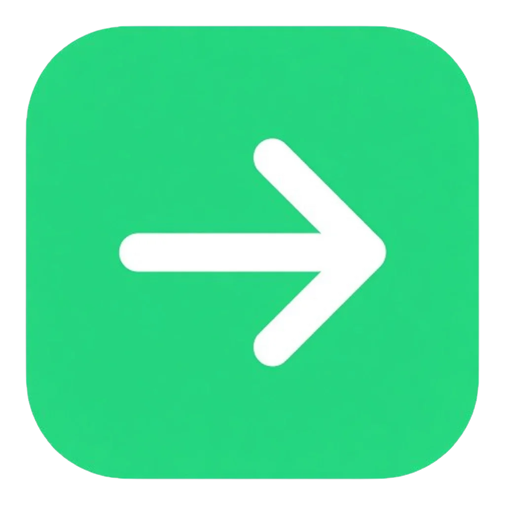 BC Poker navigation icon with right arrow on green button for quick access and user interface action